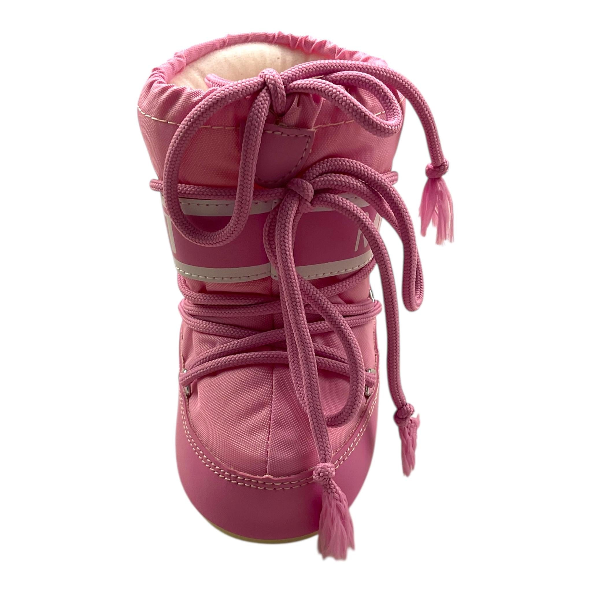 MOON BOOT stivali tinta unita con lacci e logo Rosa per Neonata 80D1400430F ROSA MOON BOOT 