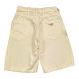 Emporio Armani Denim Bermuda Shorts einfarbig mit verstellbarer Taille Creme für Jungen