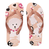 Havaianas – Einfarbige Flip-Flops mit rosa Pudelmuster für Mädchen