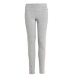 Adidas Leggins Tinta Unita con Logo per Bambina JF3674 GRIGIO Adidas 