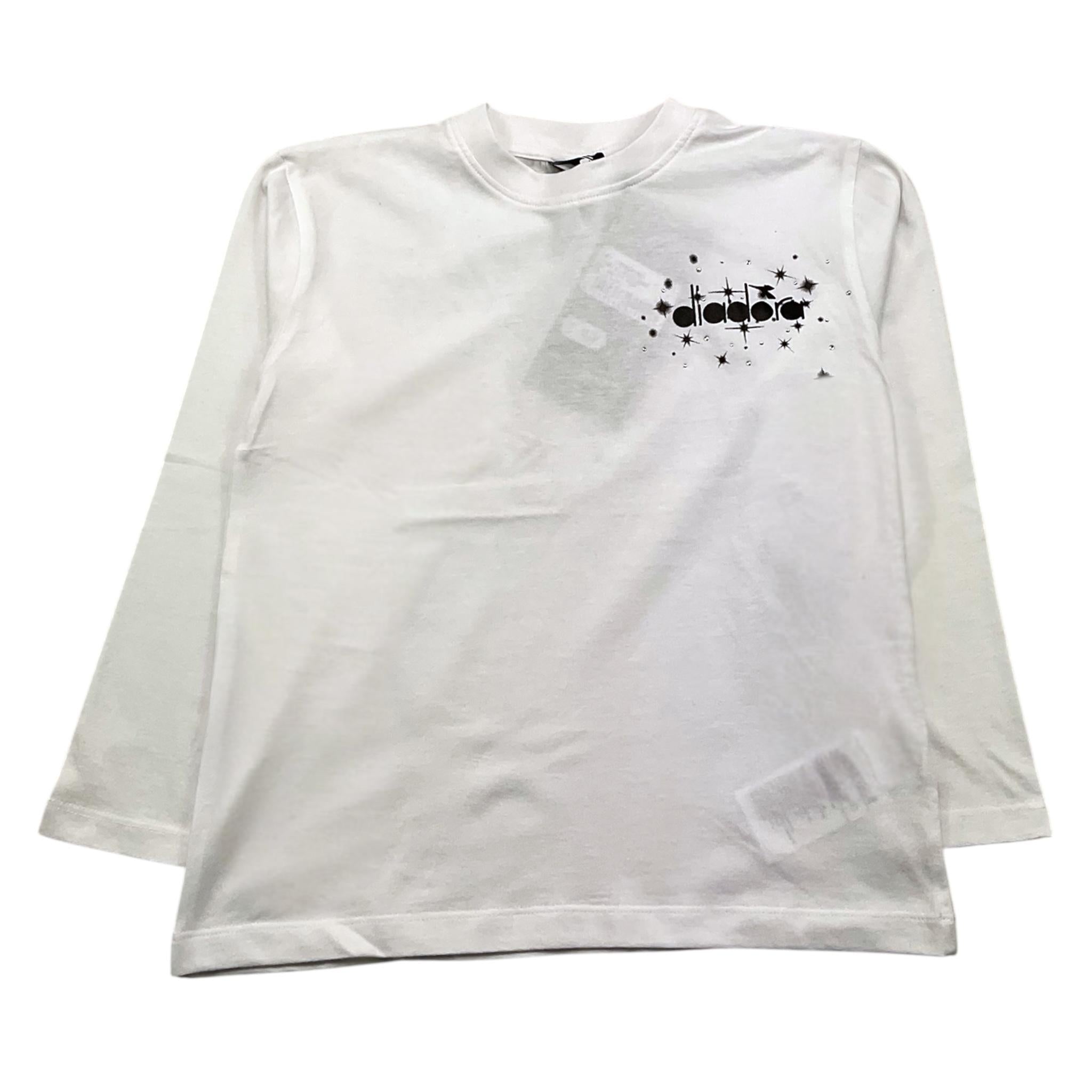 DIADORA shirt girocollo tinta unita con stampa logo Bianco per Bambina F4DIBGTH099 BIANCO DIADORA 