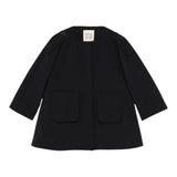 Dou Dou Giacca Tinta Unita con Zip per Bambina DW2A27 NERO DOU DOU 