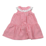 Lalalu' Abito Tinta Unita con Fantasia A Righe per Neonata VTL14P ROSA LALALU' 