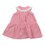 Lalalu' Abito Tinta Unita con Fantasia A Righe per Neonata VTL14P ROSA LALALU' 
