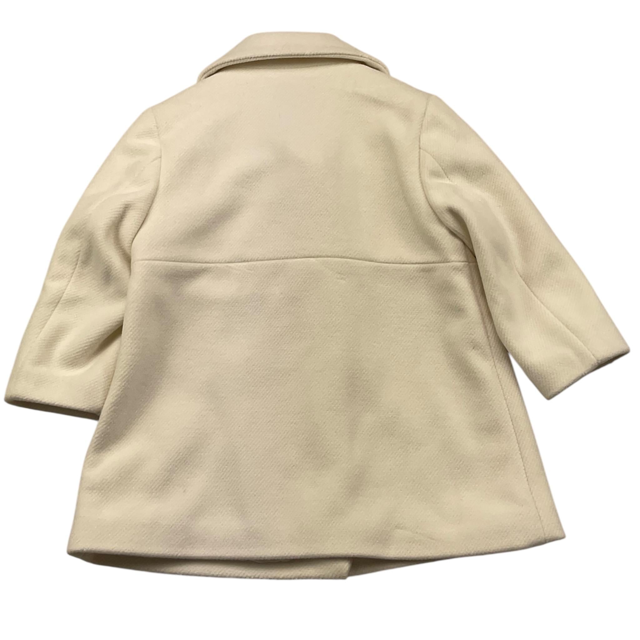 JANICE cappotto tinta unita con rouches Panna per Neonata JN663N PANNA JANICE 