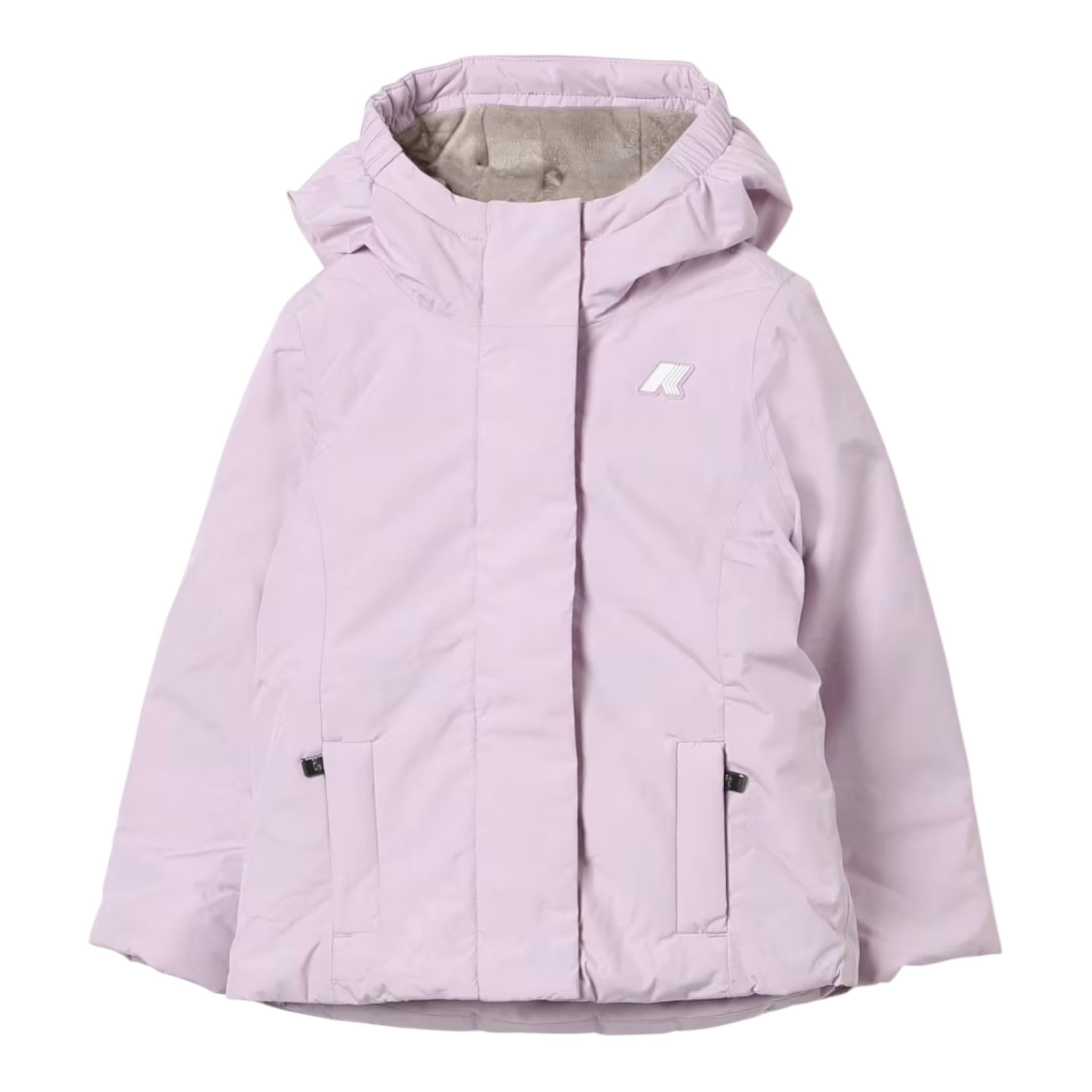 K-WAY giubbino tinta unita con cappuccio Lilla per Bambina K4137VWAXXX LILLA K-WAY 