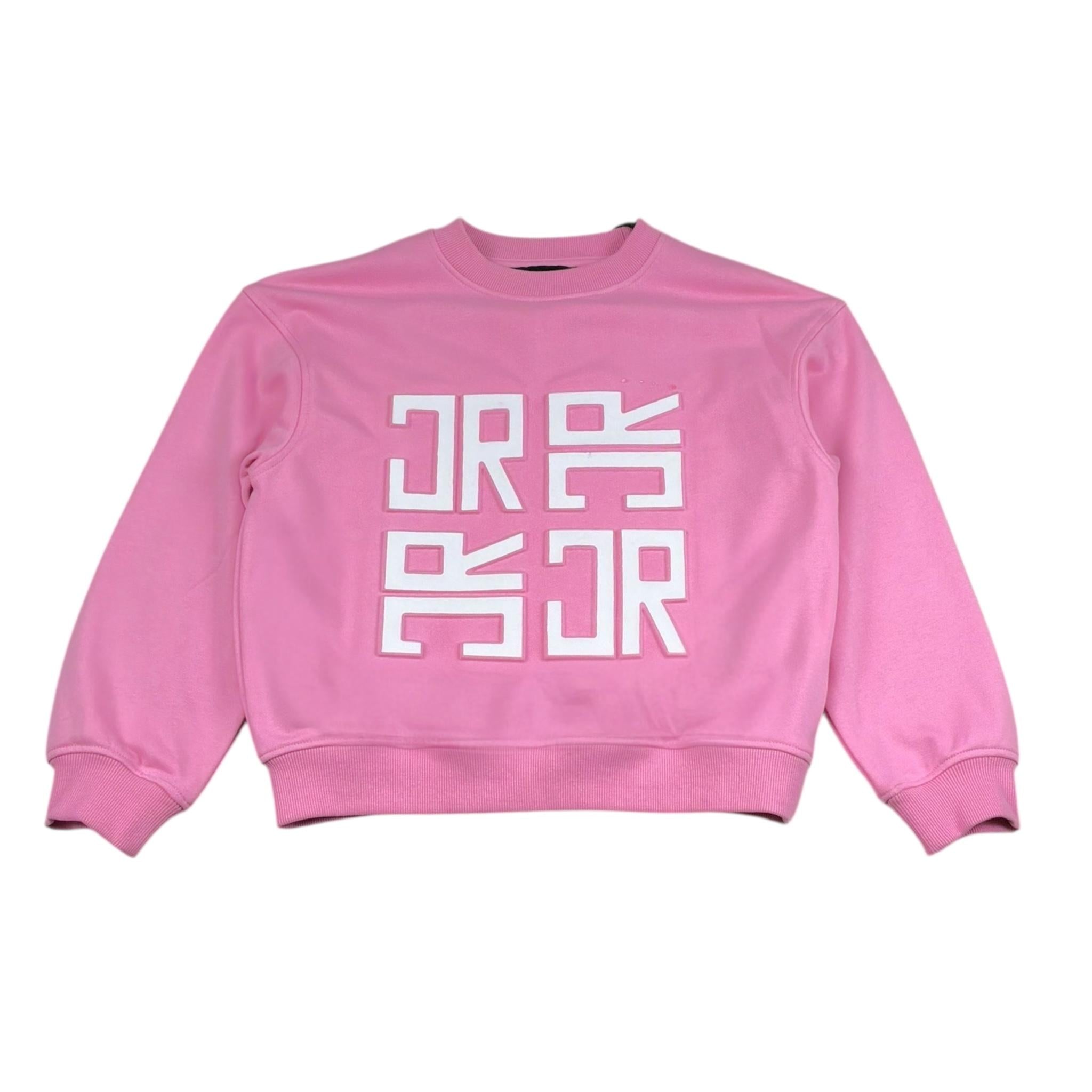 John Richmond Felpa Chiusa Girocollo Tinta Unita con Stampe per Bambina RGP26002FE ROSA JOHN RICHMOND 