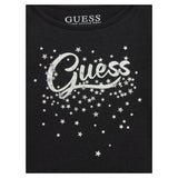 GUESS shirt girocollo tinta unita con stampa logo Nero per Bambina K4BI02J1314 NERO GUESS 