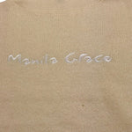 MANILA GRACE maglia tinta mezza manica unita collo alto con stampa Panna per Bambina MFJF24M185 PANNA MANILA GRACE 