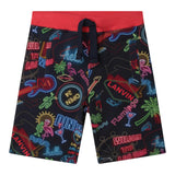 Lanvin Bermuda Einfarbig Print Fantasy Mit Kontrast Elastischem Bund Schwarz Für Jungen