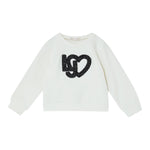 LIU JO felpa chiusa girocollo tint unita con stampa logo Panna per Neonata KF4025N PANNA LIU JO 
