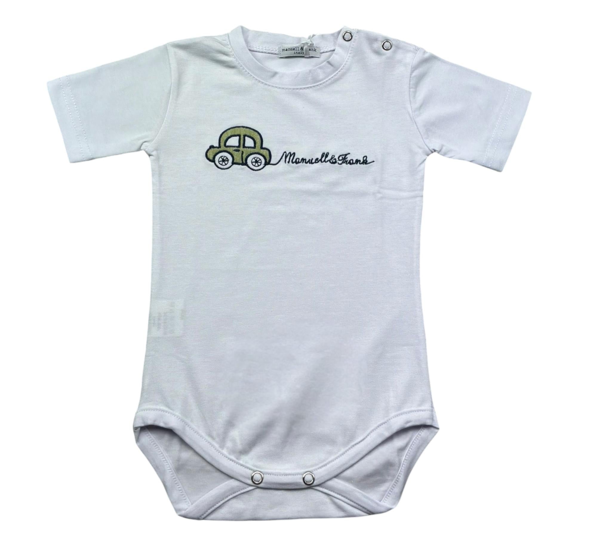 Manuel & Frank Body Mezza Manica Tinta Unita per Neonato MF7396I BIANCO MANUEL & FRANK 