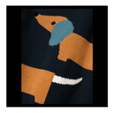 NAME.IT maglia girocollo tinta unita con bassotto Blu per Neonato 13231239 BLU NAME.IT 