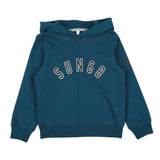 SUN68 felpa chiusa cn cappuccio tinta unita con logo Verde per Neonato F44321N VERDE SUN68 