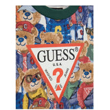 Guess Felpa Tinta Unita Girocollo con Stampa Orsi per Neonato N5RQ03KA6R4 BIANCO GUESS 