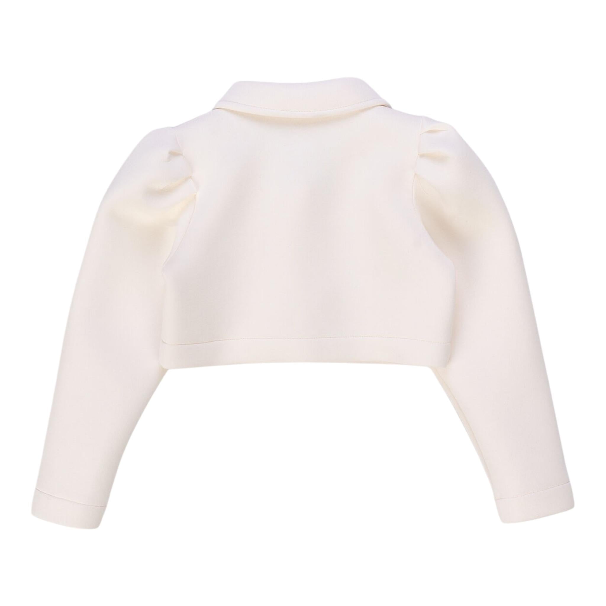 LIU JO giacca tinta unita modello crop con fiocco in contrasto Panna per Neonata KF4139N PANNA LIU JO 
