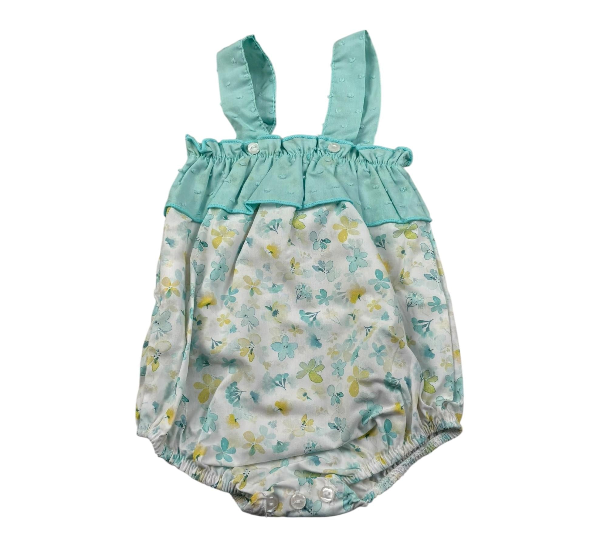 Calamaro Pagliaccetto Giromanica Fantasia Floreale per Neonata 32478 BIANCO CALAMARO 