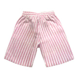 Manuel Ritz Zweifarbige Bermuda-Shorts mit Streifenmuster und elastischem Bund Weiß/Rosa für Neugeborene