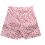 Simonetta Short Einfarbig mit Gummizug und rosa Blumenmuster für Mädchen