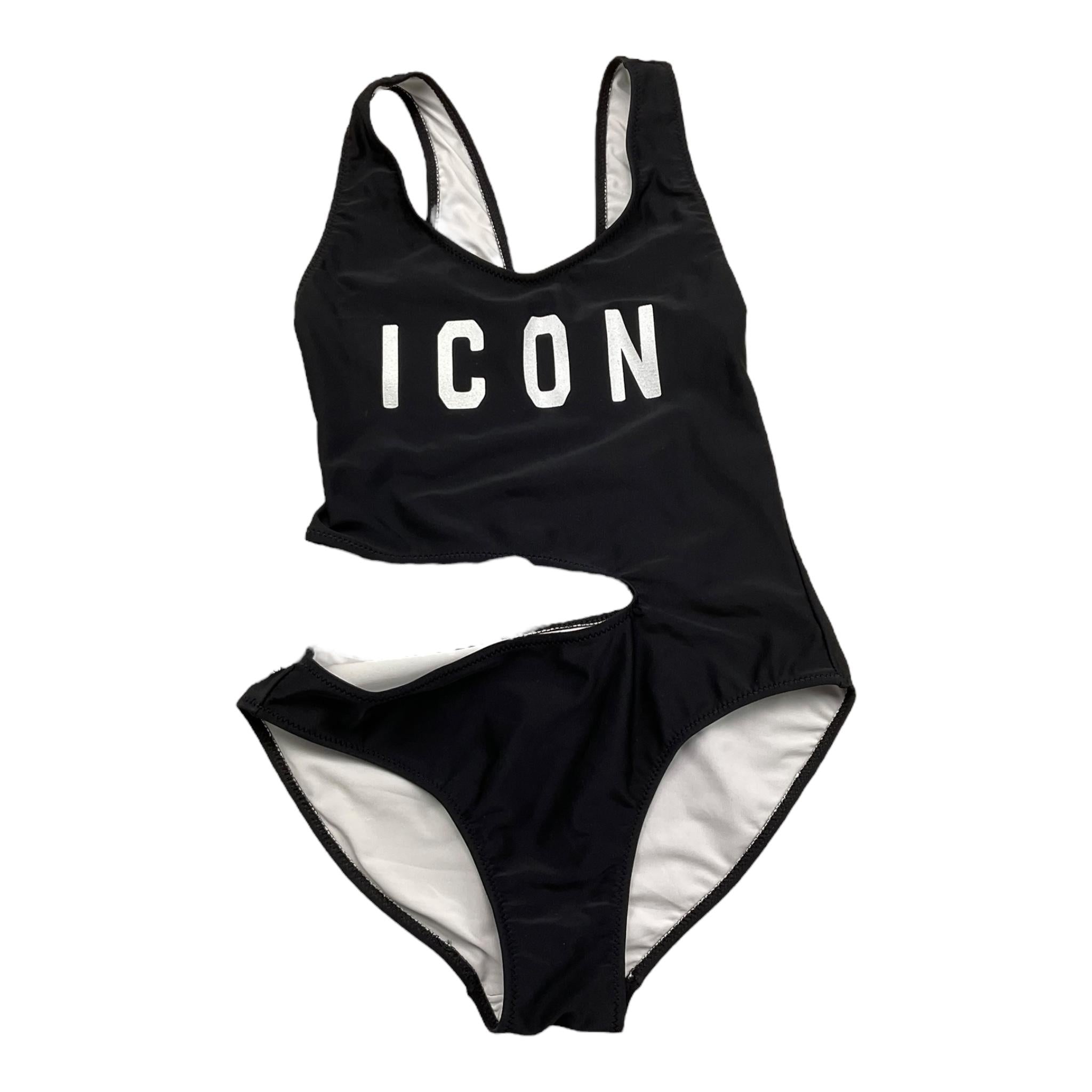 Icon Costume Intero Tinta Unita con Apertura per Bambina CSTM NERO ICON 