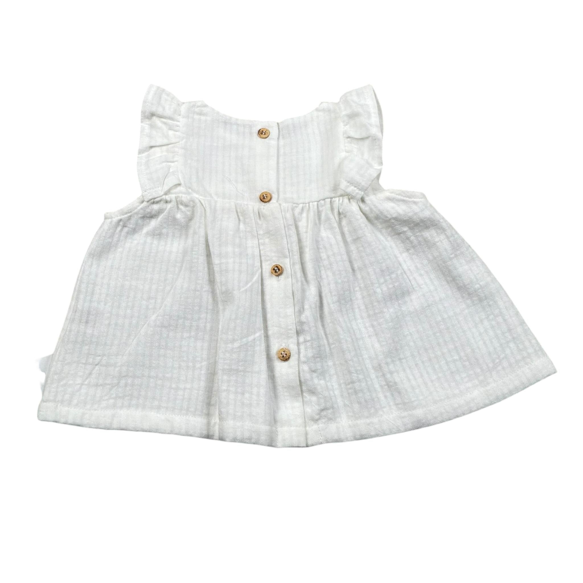 Babyvip Camicia Tinta Unita Giromanica per Neonata T1355 BIANCO BABYVIP 