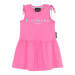 John Richmond Abito Tinta Unita con Logo Girocollo per Bambina RGP25008VEX FUXIA JOHN RICHMOND 