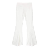 Miss Blumarine Pantalone Tinta Unita Modello Zampa per Bambina IA4020 PANNA MISS BLUMARINE 