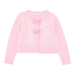 MONNALISA cardigan tinta unita con fiocchi Rosa per Neonata 39D803 ROSA MONNALISA 