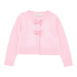 MONNALISA cardigan tinta unita con fiocchi Rosa per Neonata 39D803 ROSA MONNALISA 