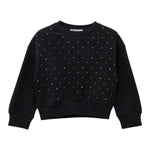 PATRIZIA PEPE felpa chiusa girocollo tinta unita con brillantini Nero per Bambina 7M0865X NERO PATRIZIA PEPE 