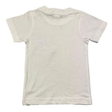 Little Red Fish T-Shirt Rundhalsausschnitt Einfarbig mit Kontrasttasche Weiß Für Neugeborene
