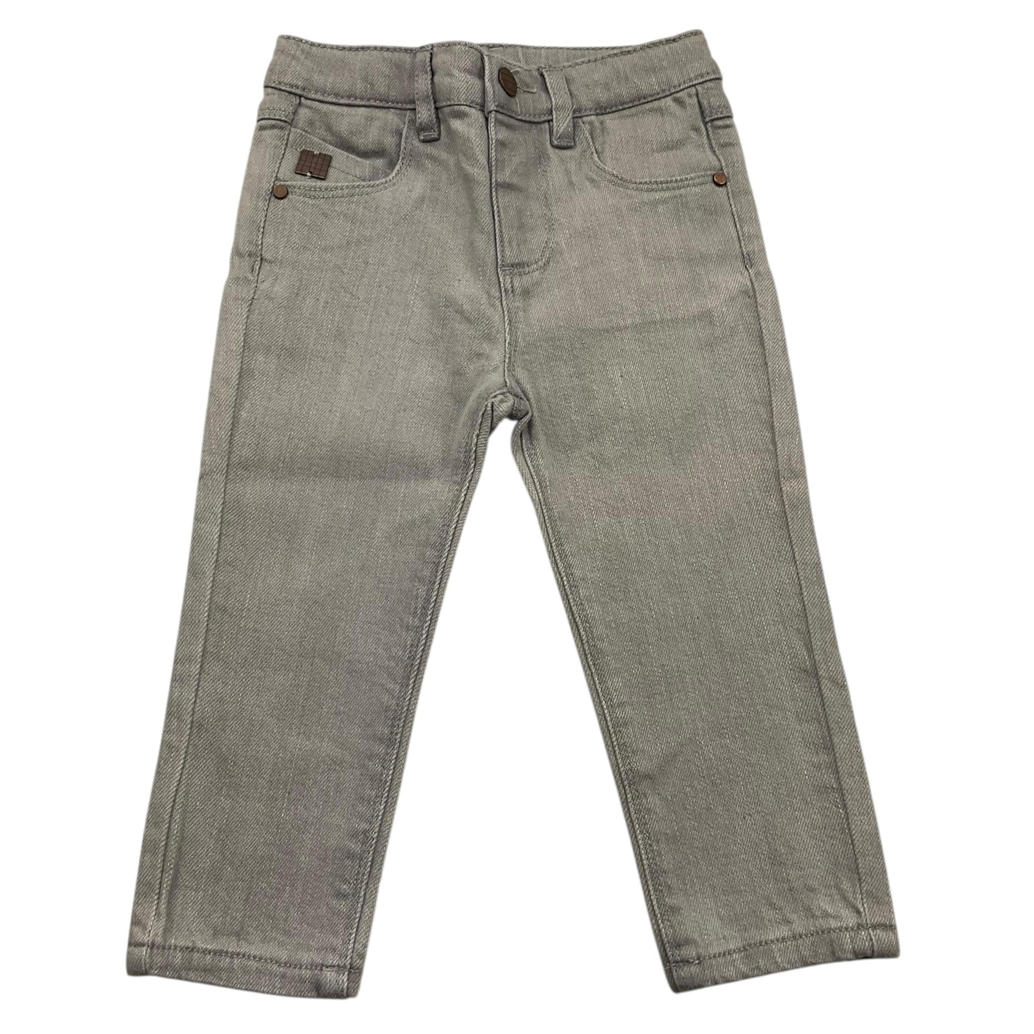 CARRE'MENT BEAU jeans tinta unita con girovita regolabile Grigio per Bambino Y04161 GRIGIO CARRE'MENT BEAU 