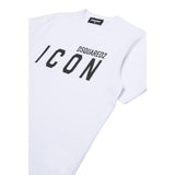 Dsquared2 T-Shirt Girocollo tinta unita con Stampa Bianco per Neonato DQ2968X BIANCO DSQUARED2 