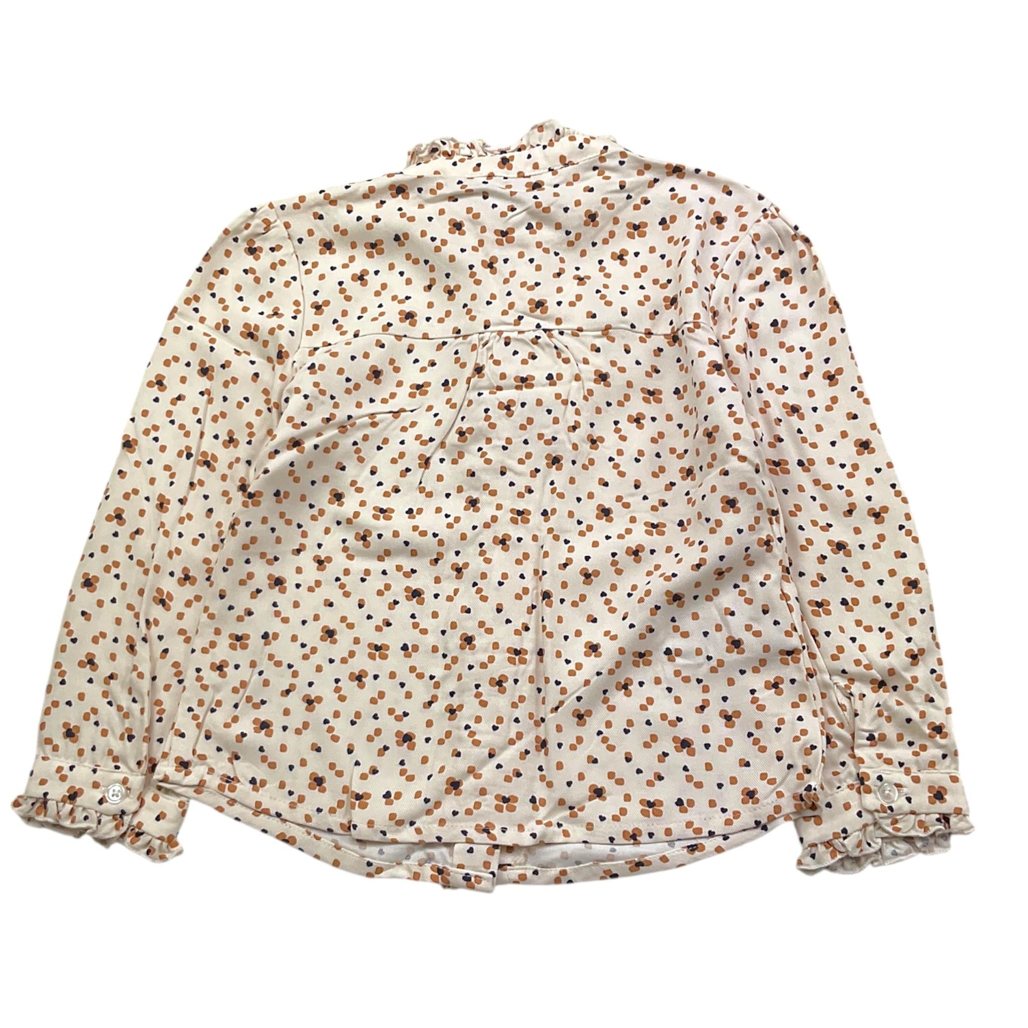 MAYORAL camicia manical unga tinta unita fantasia cuori Panna per Bambina 4117XX PANNA MAYORAL 