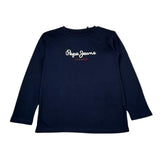 Pepe Feamo Shirt Girocollo Tinta Unita con Stampa per Bambino PB503993 BLU PEPE JEANS 